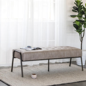 Venturi PU Leather Tufted Bench by New Pacific Direct - 9900025