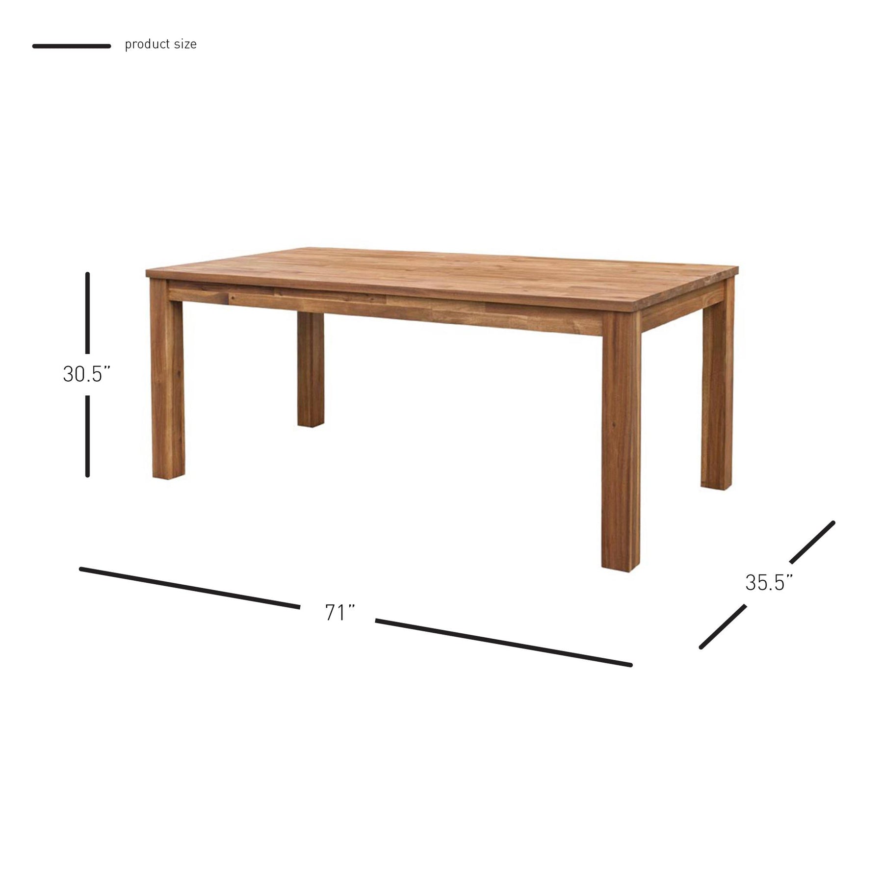 Tiburon 71" Dining Table by New Pacific Direct - 801071