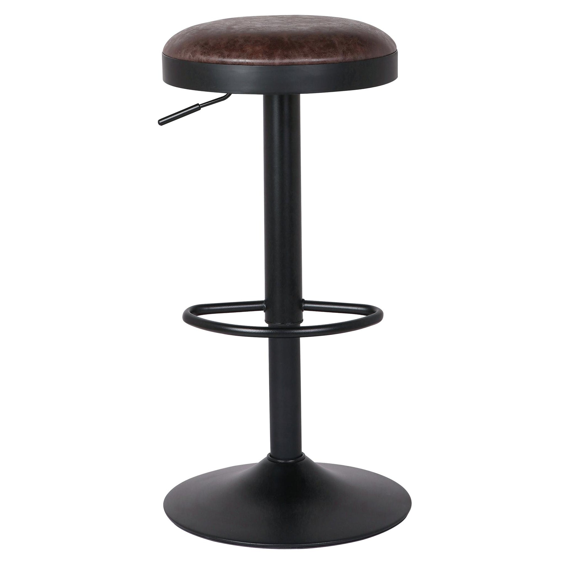 Juno PU Leather Gaslift Backless Swivel Bar Stool (Set of 2) by New Pacific Direct - 9300035