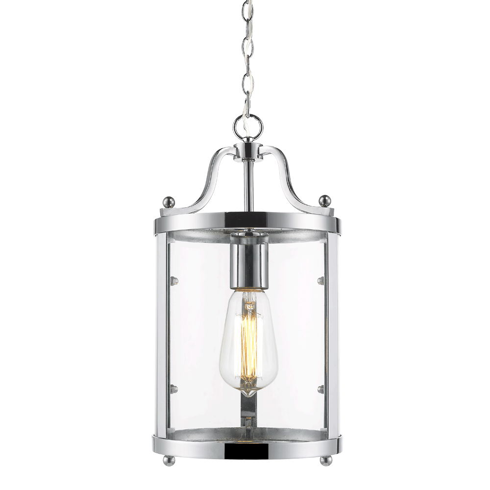 Golden Lighting Payton Mini Pendant in Chrome with Clear Glass - 1157-M1L CH - 1