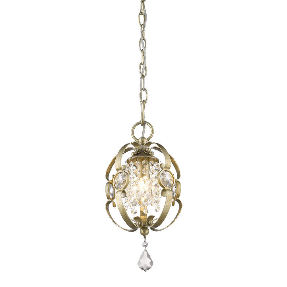 Golden Lighting Ella Mini Pendant in White Gold - 1323-M1L WG-Minimal & Modern