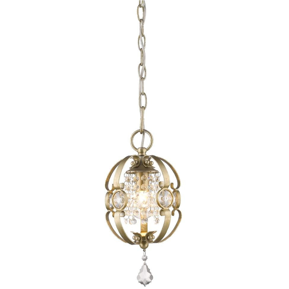 Golden Lighting Ella Mini Pendant in White Gold - 1323-M1L WG-Minimal & Modern