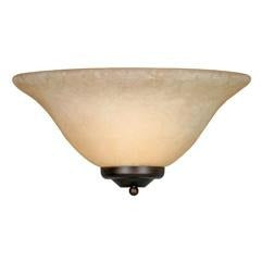 Golden Lighting Multi-Family 1 Light Wall Sconce in Rubbed Bronze with Tea Stone Glass - 8355 RBZ-Minimal & Modern