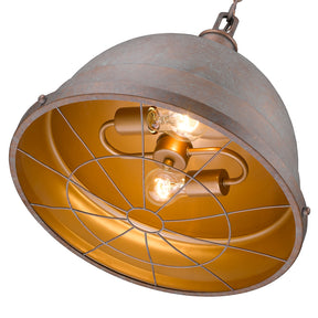 Golden Lighting Bartlett 2 Light Pendant in Copper Patina - 7312-L CP-Minimal & Modern