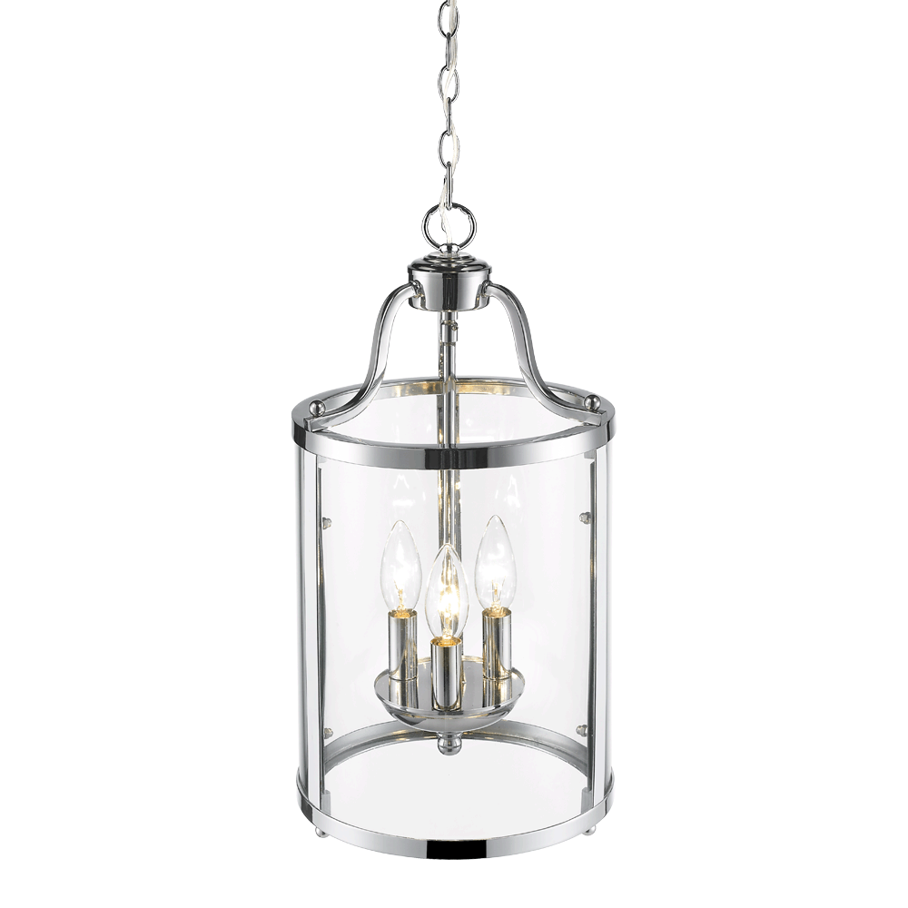 Golden Lighting Payton 3 Light Pendant in Chrome with Clear Glass - 1157-3P CH - 2