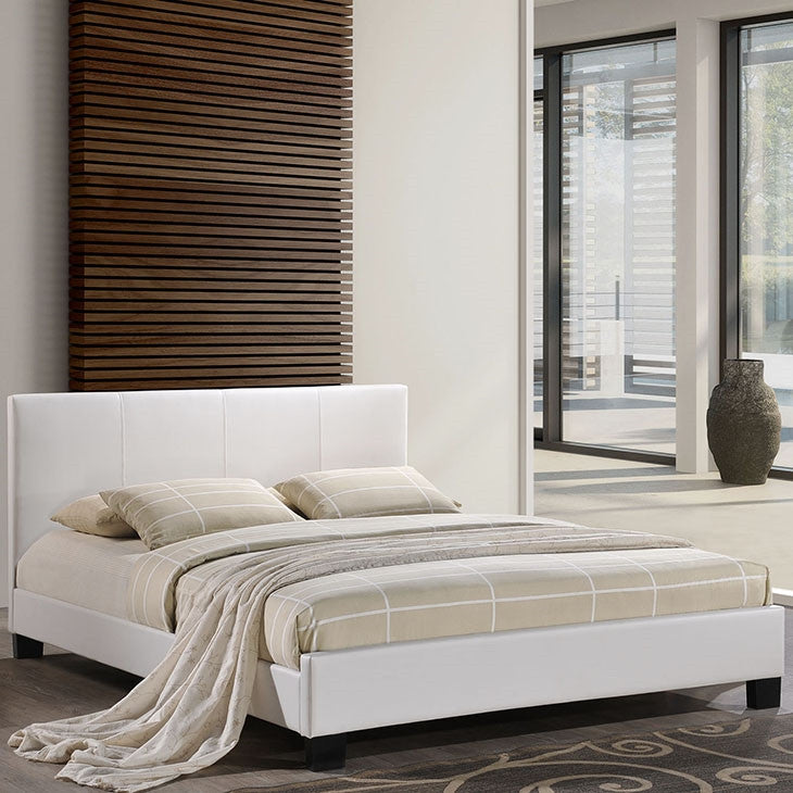 Modway Furniture Modern Alex Full Vinyl Bed In White MOD-5199-WHI-SET-Minimal & Modern