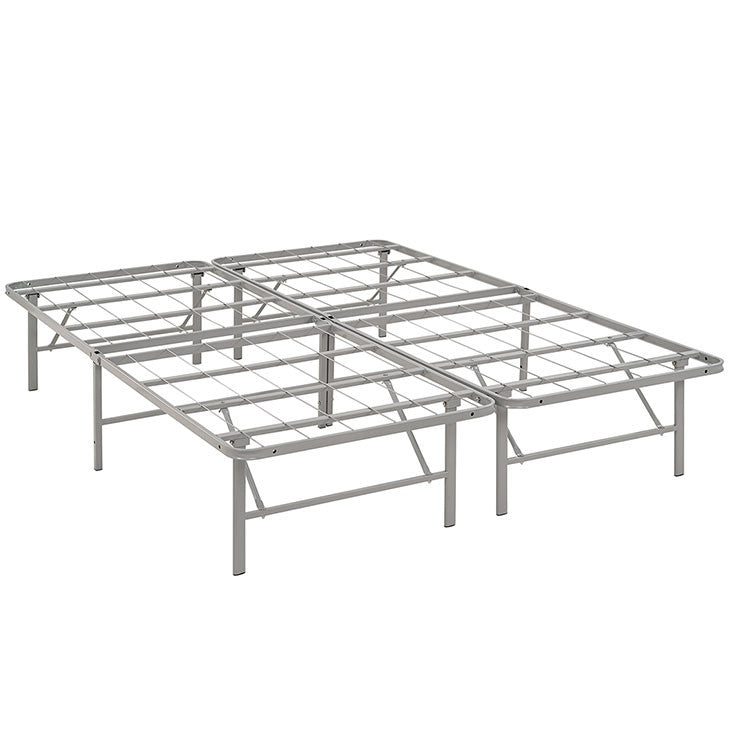 Modway Furniture Modern Horizon Queen Stainless Steel Bed Frame-Minimal & Modern