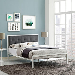Modway Furniture Modern Lottie King Fabric Bed-Minimal & Modern