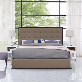 Modway Furniture Modern Madeline Queen Vinyl Bed Frame-Minimal & Modern