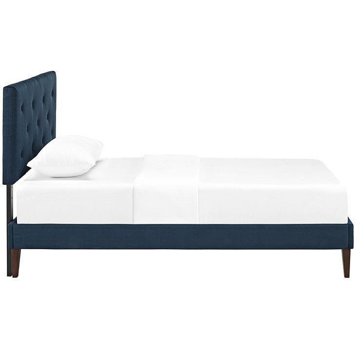 Modway Furniture Modern Terisa Twin Fabric Platform Bed with Squared Tapered Legs-Minimal & Modern