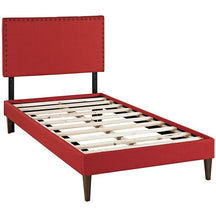 Modway Furniture Modern Phoebe Twin Fabric Platform Bed with Squared Tapered Legs-Minimal & Modern