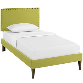 Modway Furniture Modern Phoebe Twin Fabric Platform Bed with Squared Tapered Legs-Minimal & Modern