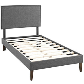 Modway Furniture Modern Camille Twin Fabric Platform Bed with Squared Tapered Legs-Minimal & Modern