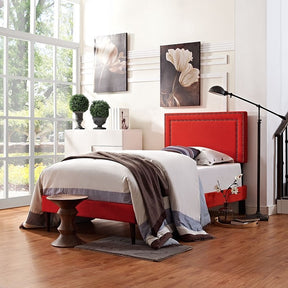 Modway Furniture Modern Jessamine Twin Fabric Platform Bed with Round Tapered Legs-Minimal & Modern