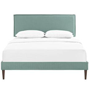 Modway Furniture Modern Camille King Fabric Platform Bed with Squared Tapered Legs-Minimal & Modern