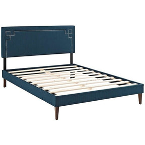 Modway Furniture Modern Josie Queen Fabric Platform Bed with Squared Tapered Legs-Minimal & Modern