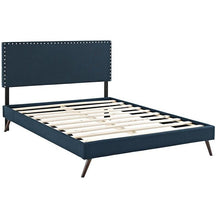 Modway Furniture Modern Phoebe Full Fabric Platform Bed with Round Splayed Legs-Minimal & Modern