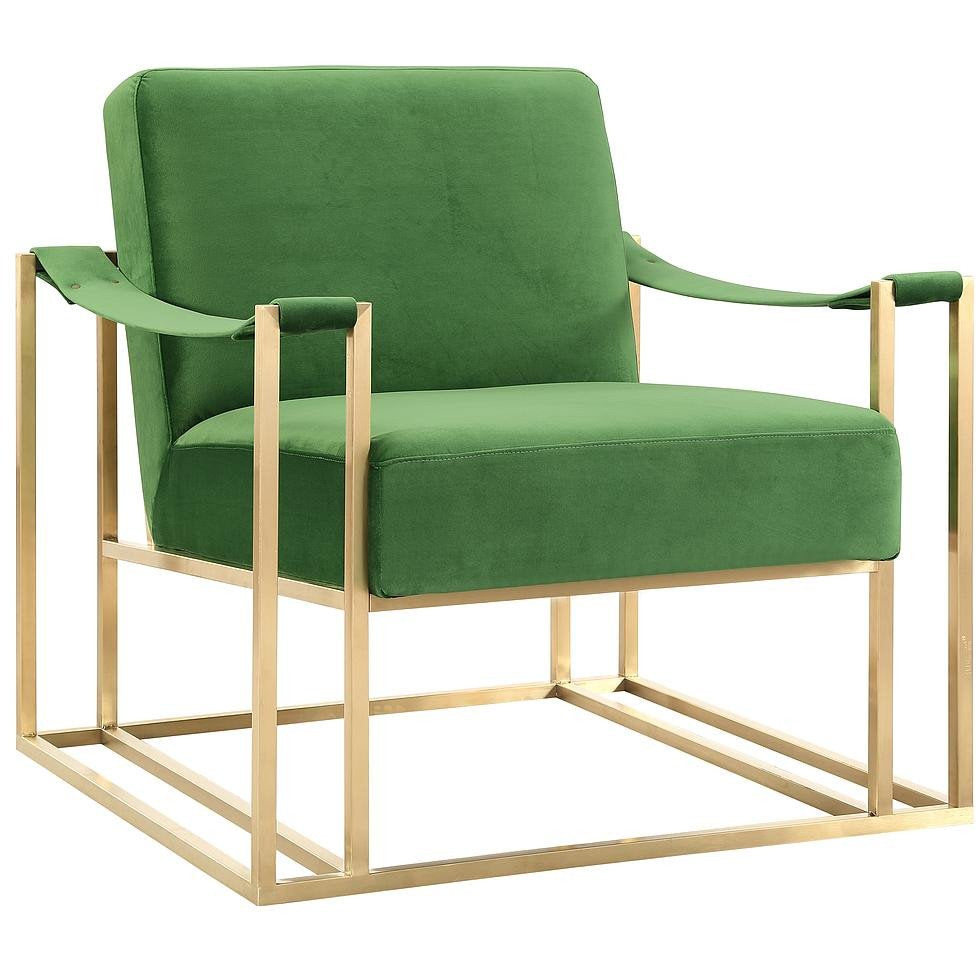 TOV Furniture Modern Baxter Green Velvet Chair TOV-A154-Minimal & Modern