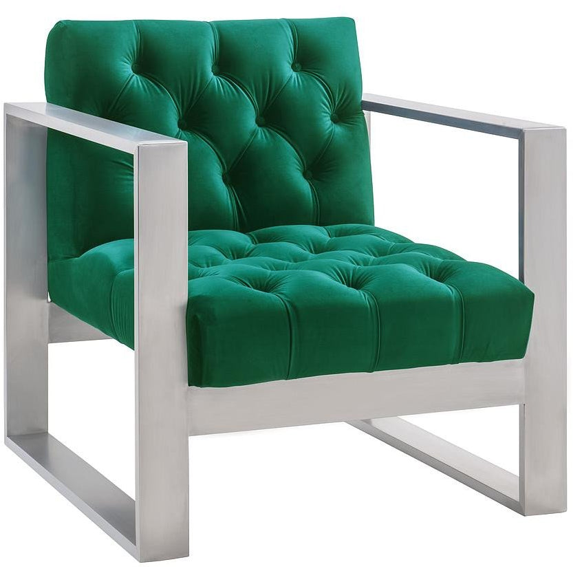 TOV Furniture Modern Oliver Green Velvet Chair TOV-A171-Minimal & Modern