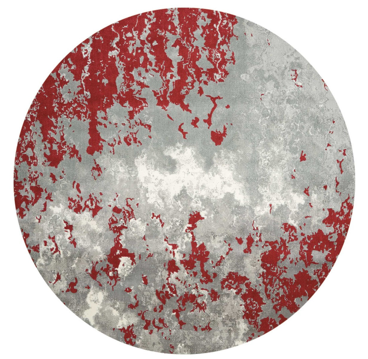 Nourison Grey/Red Twilight Area Rug - TWI21