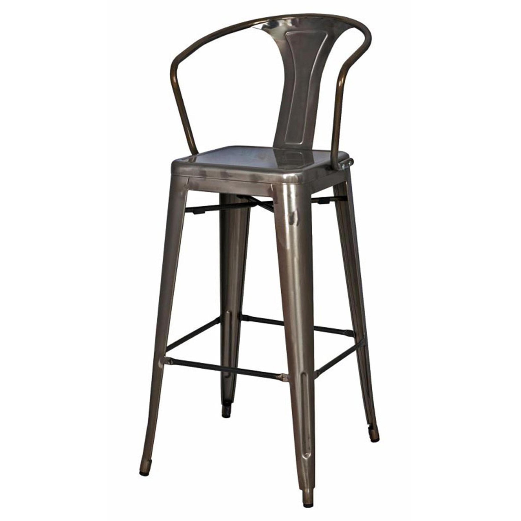 Metropolis Metal Counter Stool (Set of 4) by New Pacific Direct - 938526
