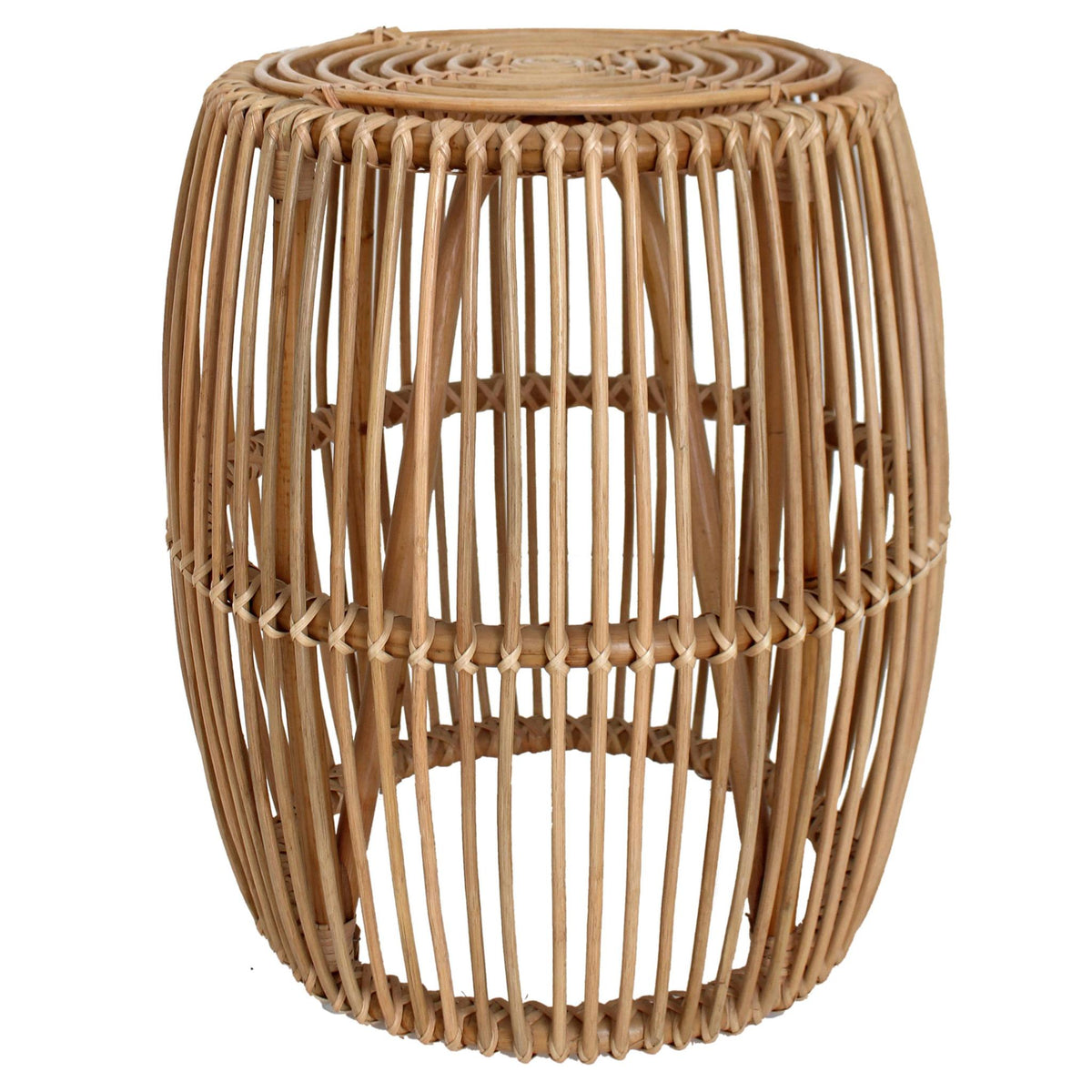 Keegan Round Rattan End Table by New Pacific Direct - 4900016