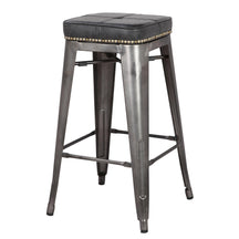 Metropolis PU Metal Counter Stool (Set of 4) by New Pacific Direct - 9300028