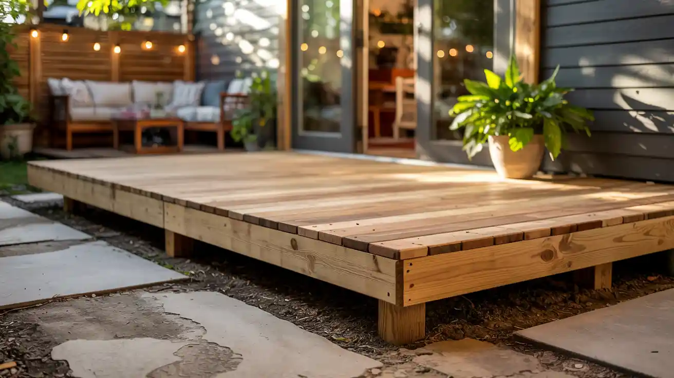 13 Concrete Patio and Wood Deck Ideas That Fit Any Home - Minimal And ...