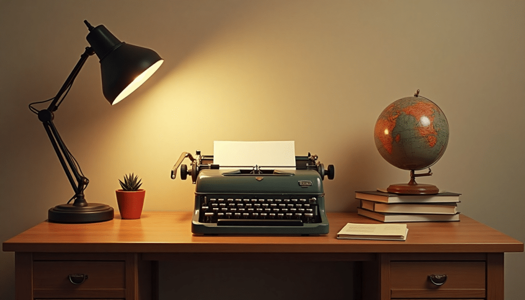 Add a Vintage Typewriter or Globe