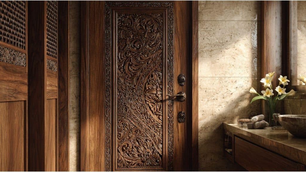 Carved Teak Door