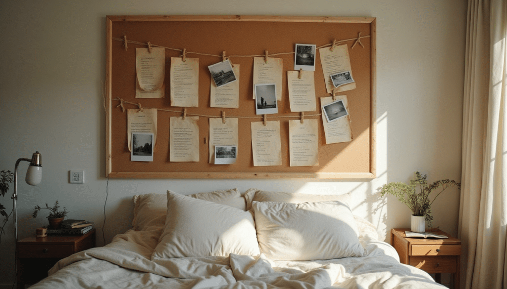 Hang a Corkboard with Polaroids and Poems