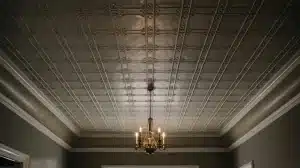 Light Ceiling Wallpaper or Tin Tiles (Minimal Use)