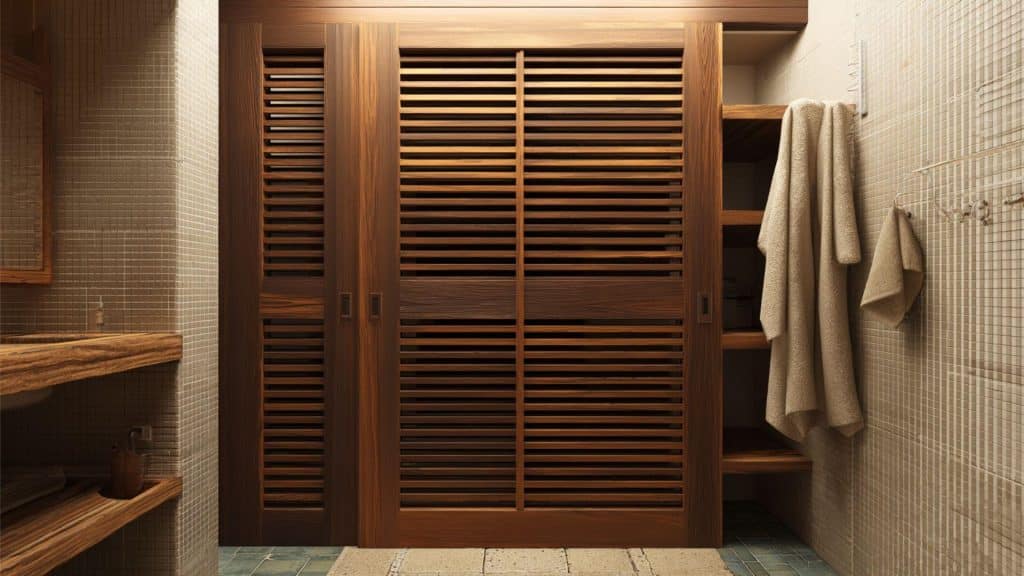 Louvered Wooden Door