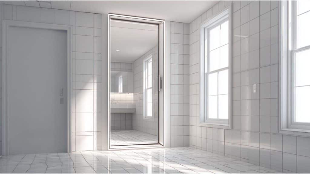 Mirrored Pivot Door