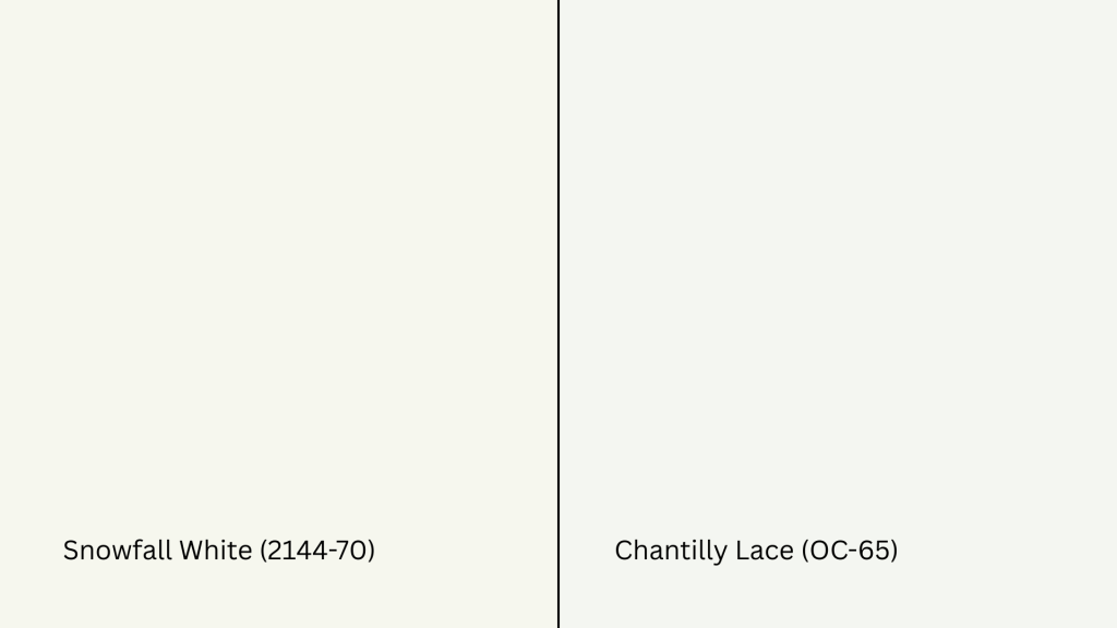 Snowfall White vs. Chantilly Lace
