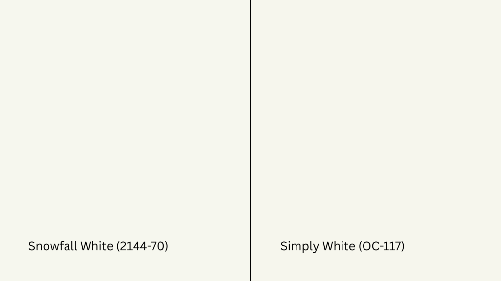 Snowfall White vs. Simply White
