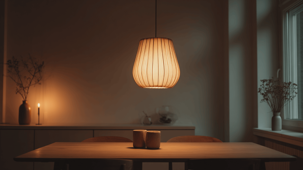 Statement Pendant Light Over the Table