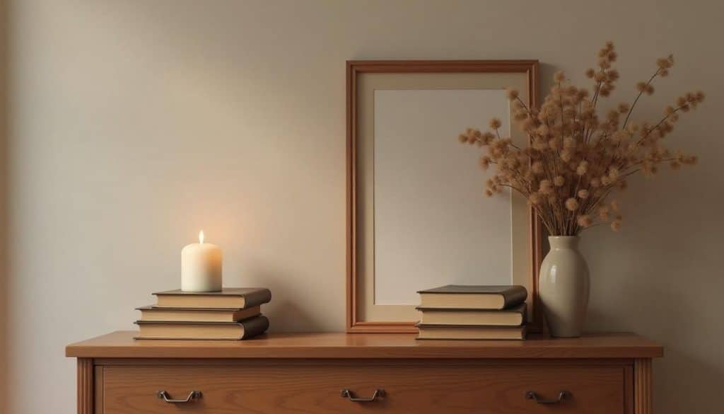 Style a Dresser With Candles and Journals