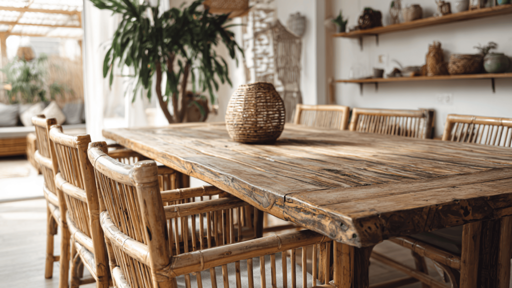 Use Wooden or Bamboo Furniture