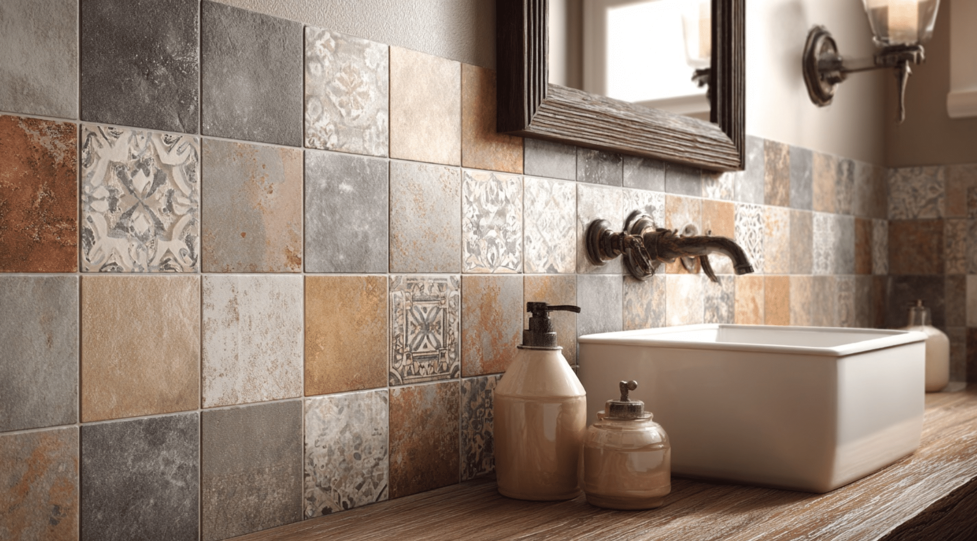Add Peel-and-Stick Earthy Tiles