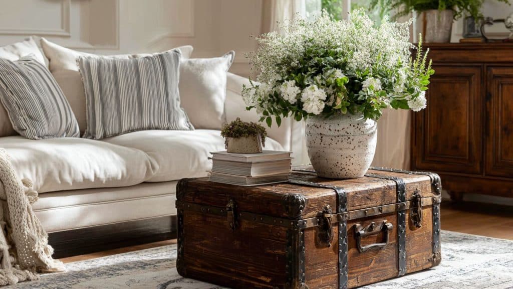 Antique Trunks as Coffee Tables