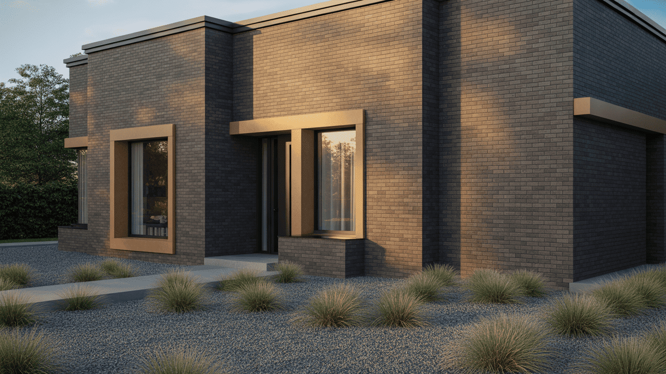 Black Brick + Warm Beige