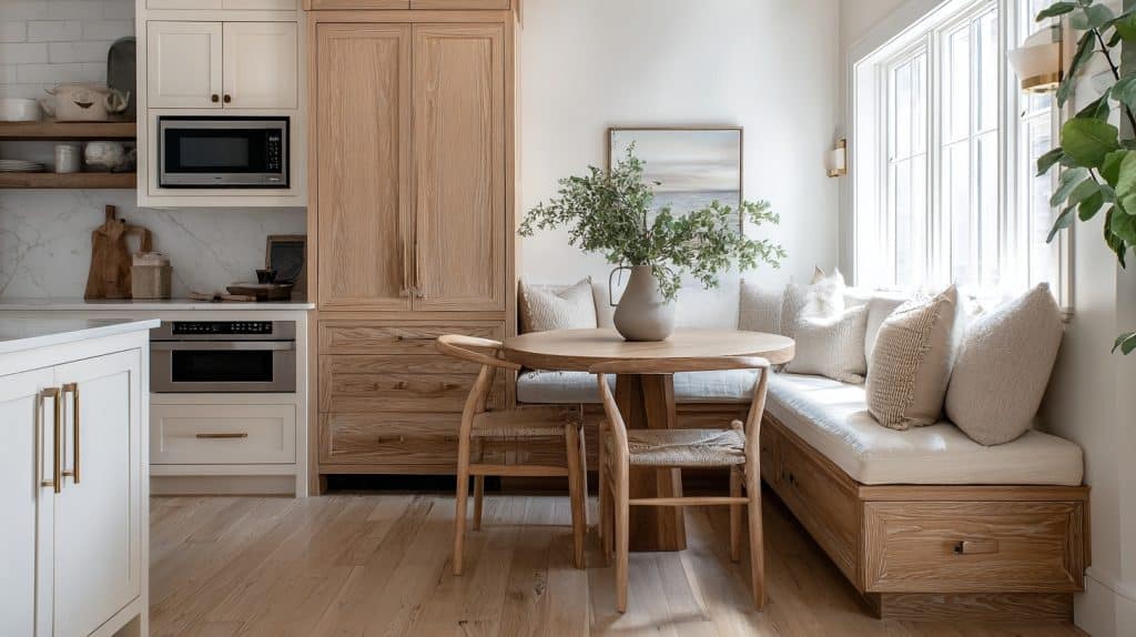Built-In Banquette with Storage Drawers