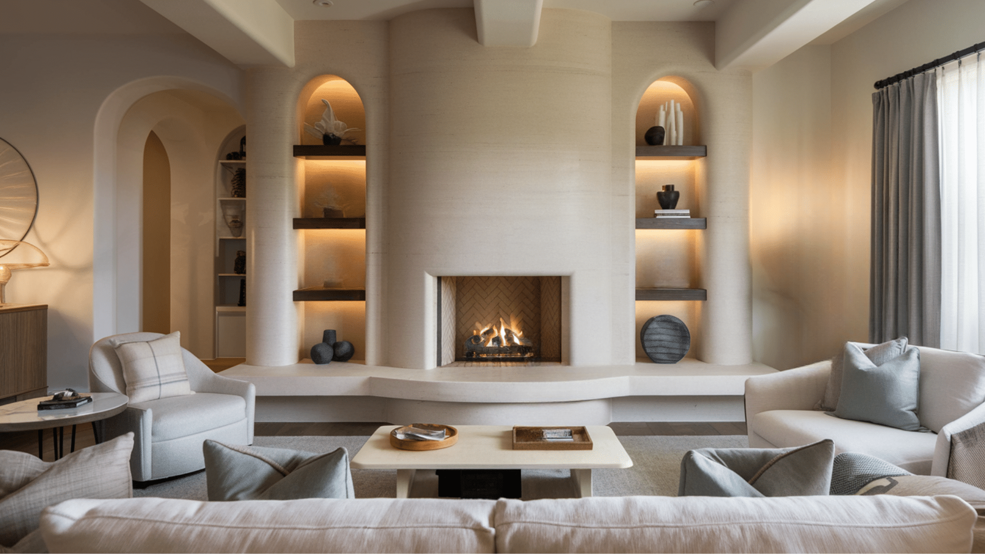 Curved Edge Built-Ins