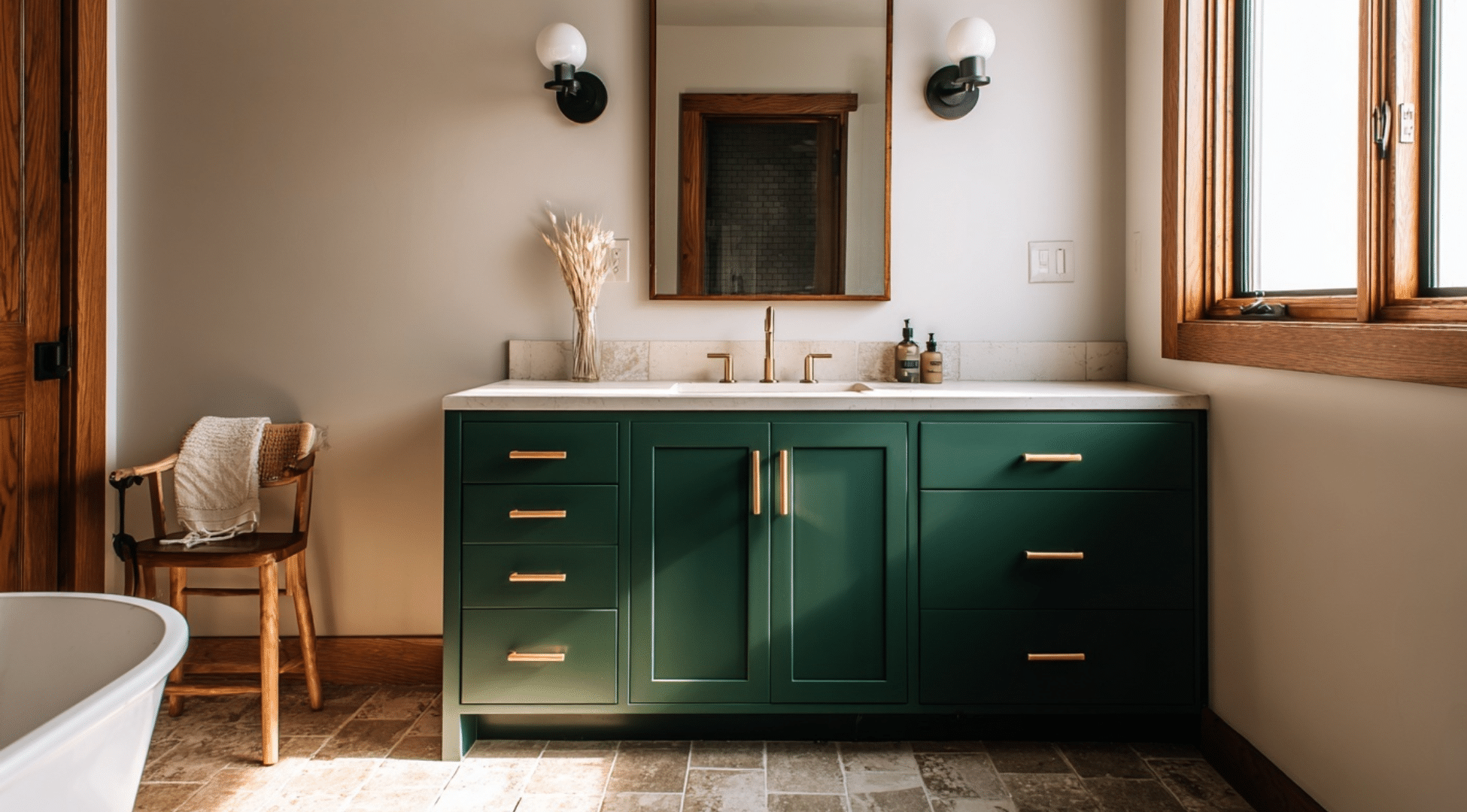 Deep Forest Green Vanity