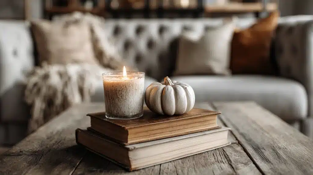 Display Fall-Themed Coffee Table Books