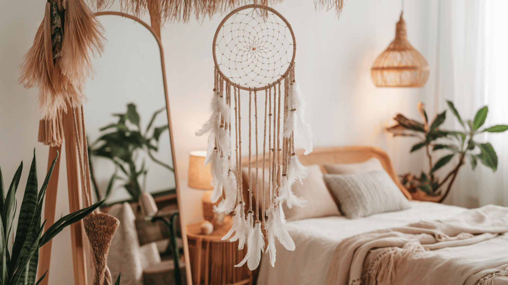 Dreamcatcher Over a Mirror or Shelf
