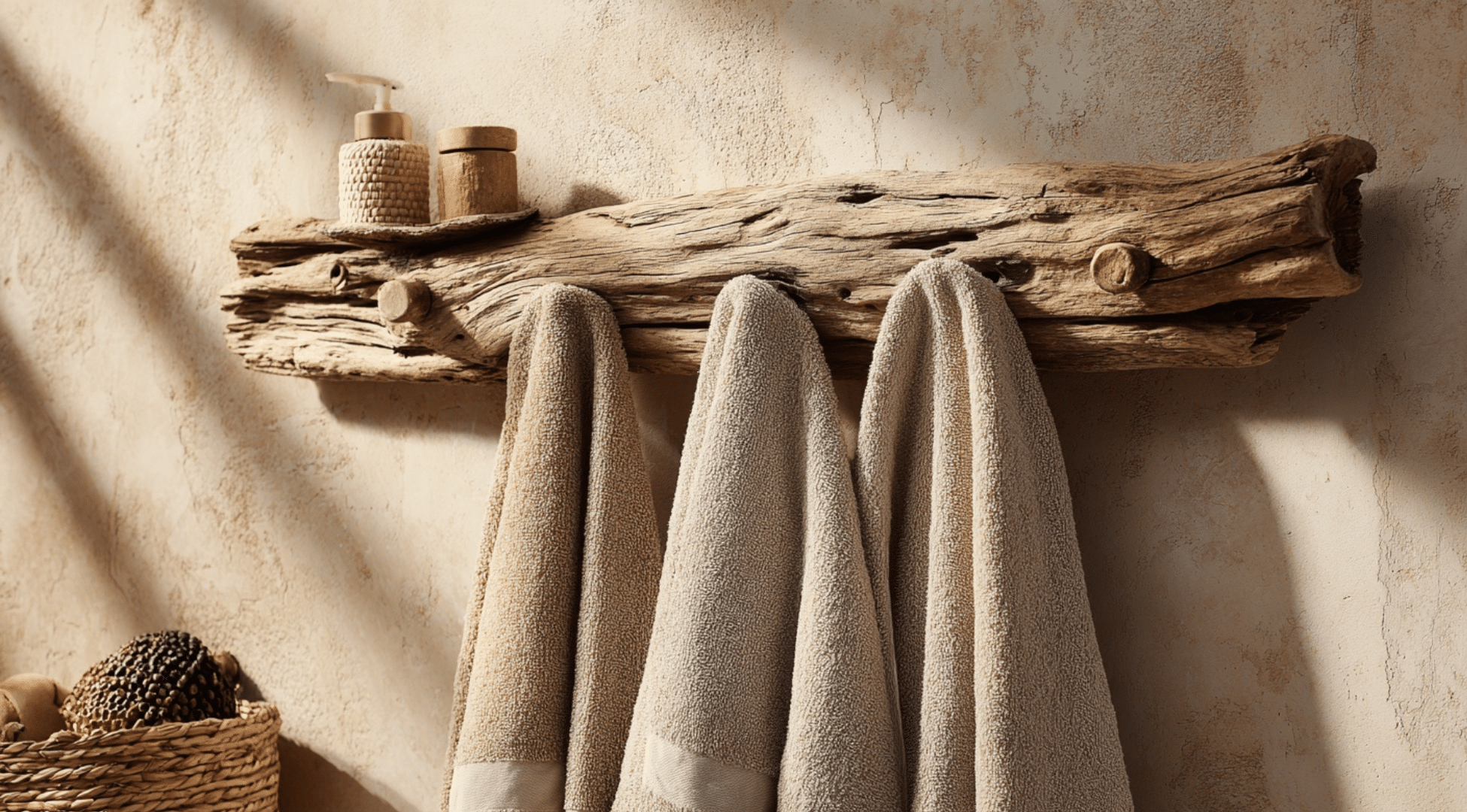 Driftwood Towel Rack