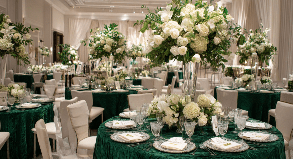 Emerald Green and Ivory