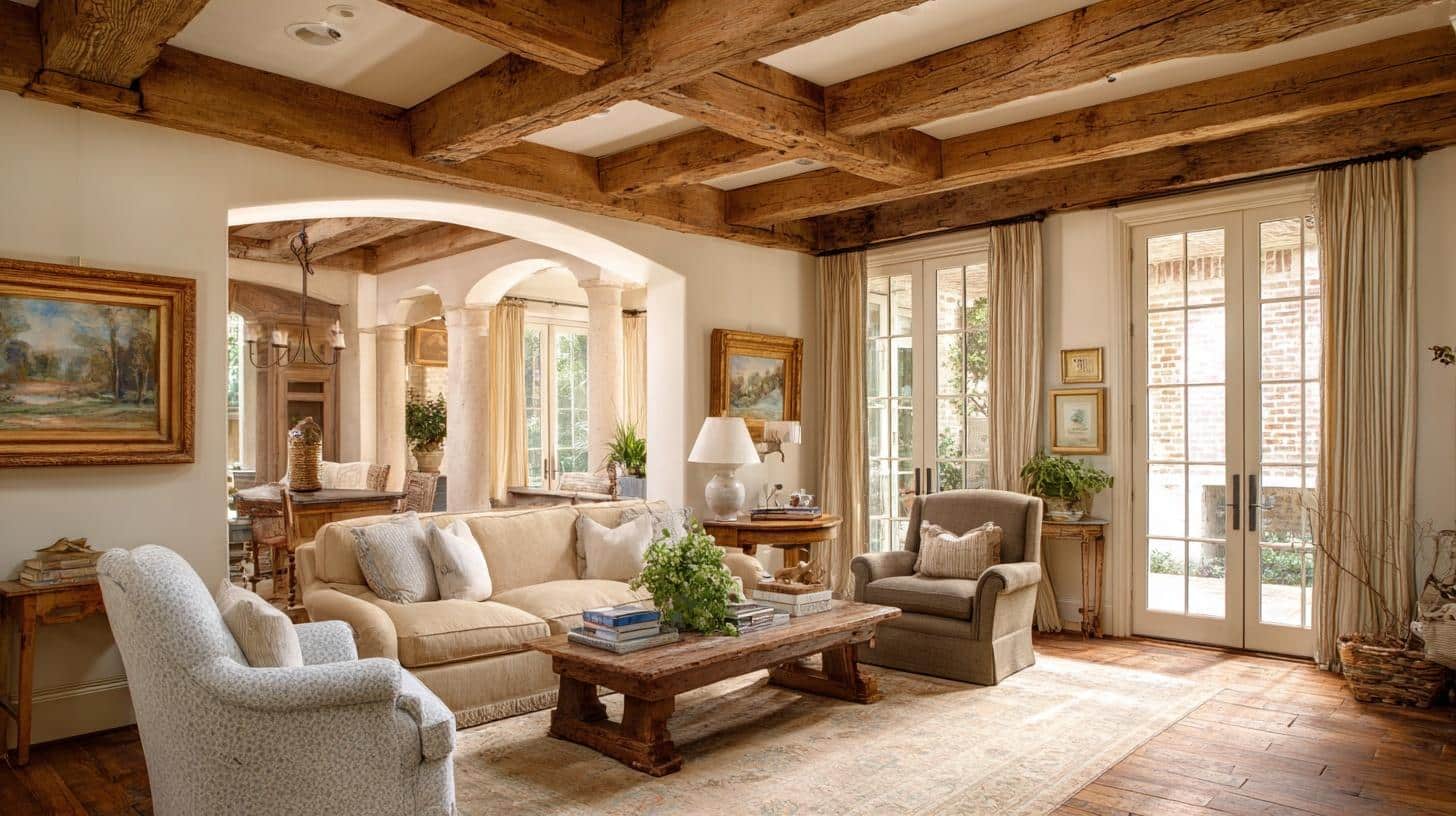 Exposed Wood Ceiling Beams